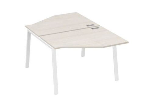 Рабочая станция эргономичная 2х120 Мира Трио, цвет дуб шамони + белый