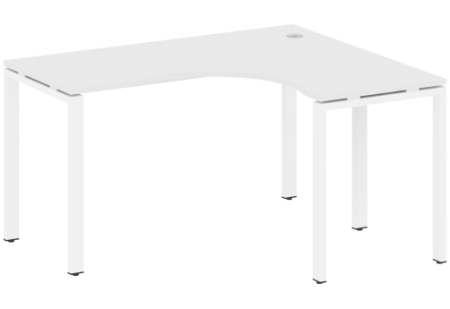 Стол эргономичный правый, цвет белый