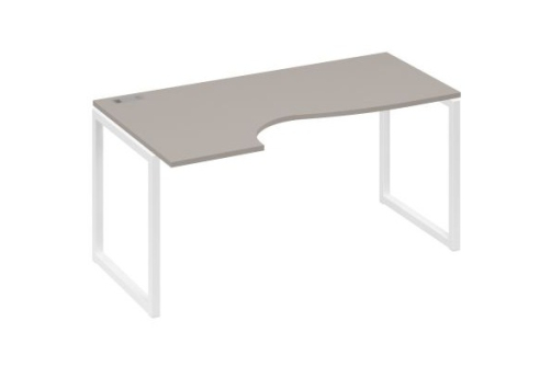 Стол эргономичный левый Мира Одри, цвет мокко премиум + белый