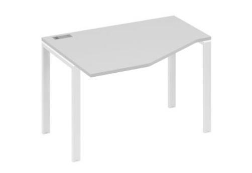 Стол эргономичный левый Мира Нумо, цвет серый + белый