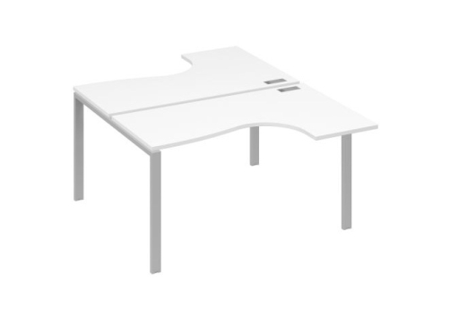 Рабочая станция эргономичная (2х140) Мира Нумо, цвет белый премиум + серый