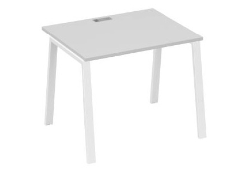 Стол письменный Мира Трио, цвет серый + белый