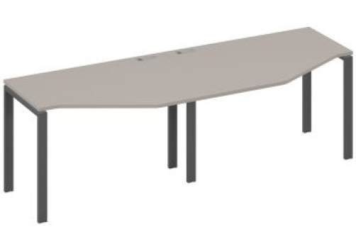 Рабочая станция эргономичная (2х120) Мира Нумо, цвет мокко премиум + антрацит