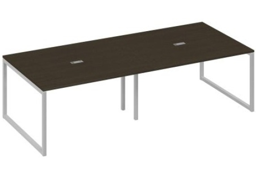 Стол для переговоров прямоугольный Мира Одри, цвет венге + серый