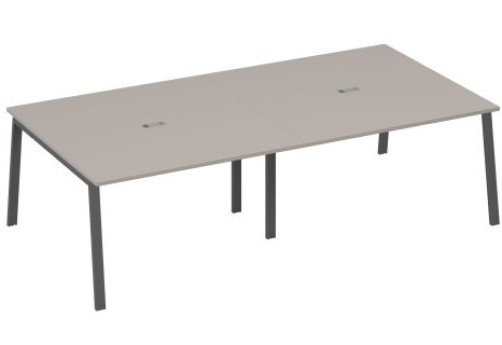 Стол для переговоров Мира Трио, цвет мокко премиум + антрацит