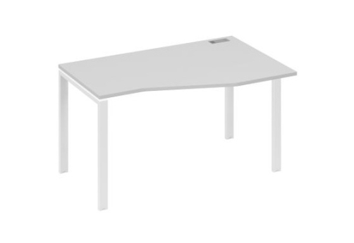 Стол эргономичный правый Мира Нумо, цвет серый + белый