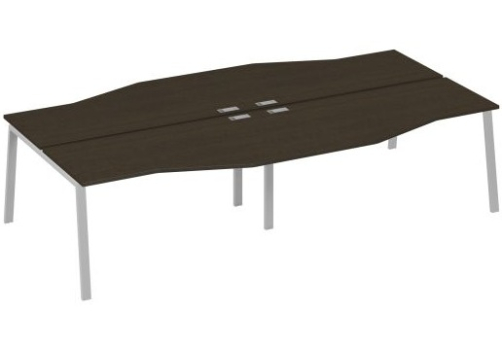 Рабочая станция эргономичная (4х160) Мира Нумо, цвет венге + серый