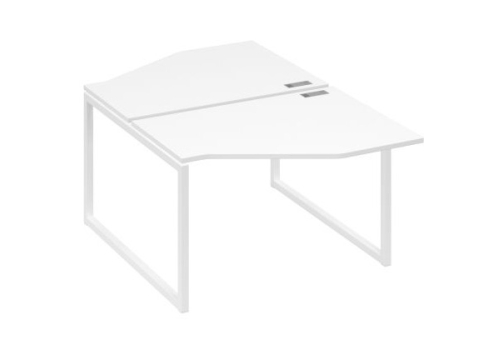 Рабочая станция эргономичная (2х120) Мира Одри, цвет белый премиум + белый