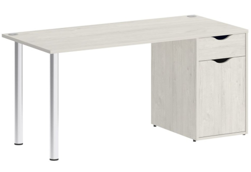 Стол письменный с тумбой, цвет дуб наварра