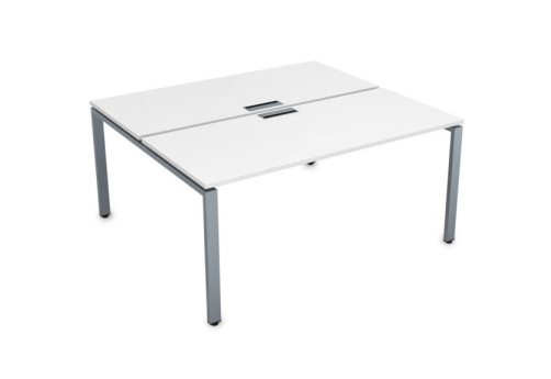 Стол на 2 рабочих места Платинум Персонал, цвет белый премиум
