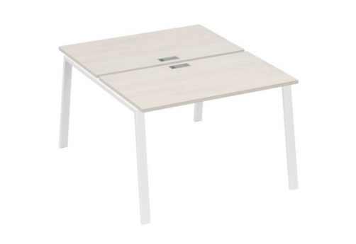 Рабочая станция 2х120 Мира Трио, цвет дуб шамони + белый