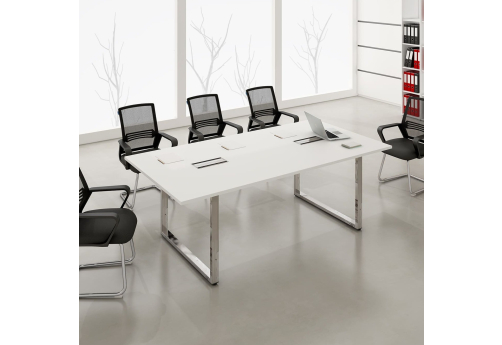 Стол для переговоров Оскар, цвет белый премиум