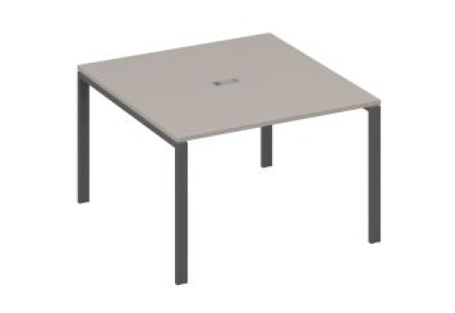 Стол для переговоров квадратный Мира Нумо, цвет мокко премиум + антрацит