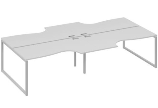 Рабочая станция эргономичная (4х160) Мира Одри, цвет серый + серый