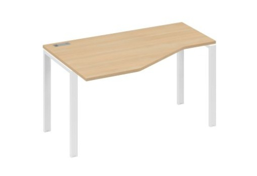 Стол эргономичный левый Мира Нумо, цвет натуральный дуб + белый