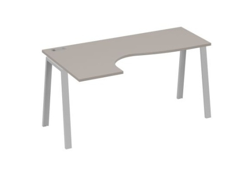 Стол эргономичный левый Мира Трио, цвет мокко премиум + серый