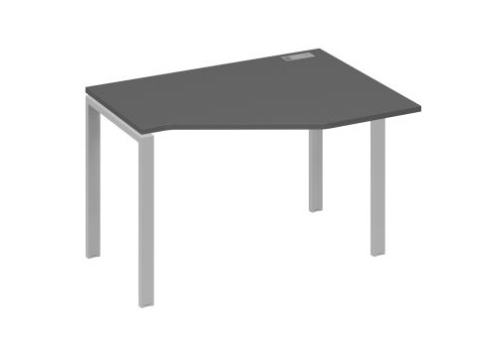 Стол эргономичный правый Мира Нумо, цвет антрацит премиум + серый