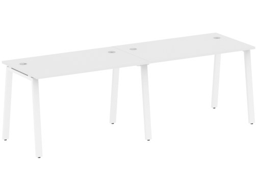 Стол на 2 рабочих места, 2400х720х750 мм, цвет белый