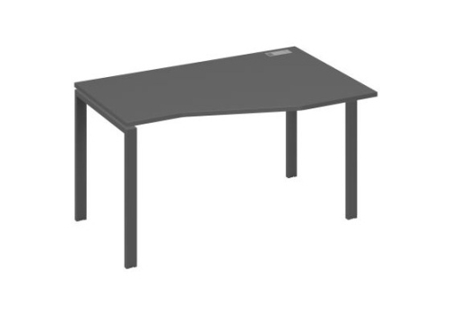 Стол эргономичный правый Мира Нумо, цвет антрацит премиум + антрацит