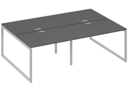 Рабочая станция (4х120) Мира Одри, цвет антрацит премиум + серый