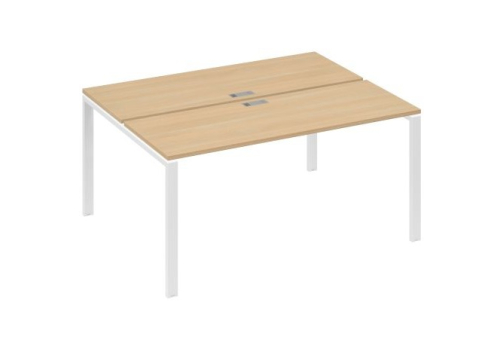 Рабочая станция (2х160) Мира Нумо, цвет натуральный дуб + белый