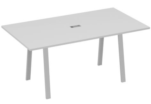 Стол для переговоров 180 Мира Трио, цвет серый + серый