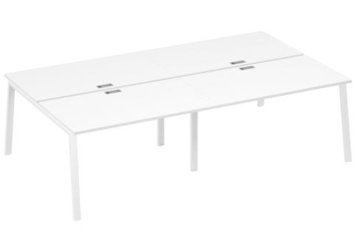 Рабочая станция 4х140 Мира Трио, цвет белый премиум + белый