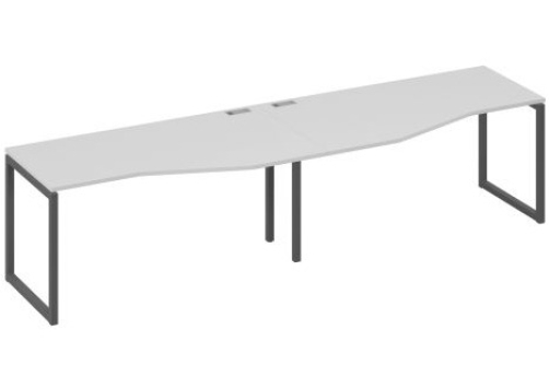 Рабочая станция эргономичная (2х160) Мира Одри, цвет серый + антрацит