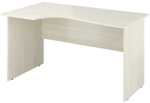 Стол рабочий эргономичный левый, цвет скандинавское дерево
