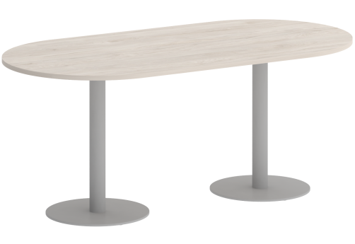 Стол для переговоров овальный, цвет денвер светлый