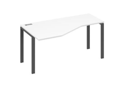 Стол эргономичный левый Мира Нумо, цвет белый премиум + антрацит