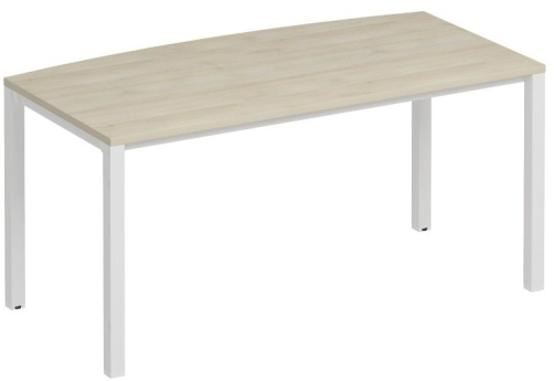 Стол руководителя Прайм Металл 50, цвет шамони светлый + белый