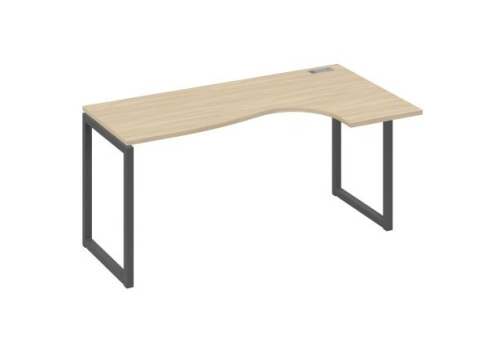 Стол эргономичный правый Мира Одри, цвет дуб скандинавский + антрацит