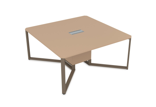 Стол-квадрат, цвет мокко + табак