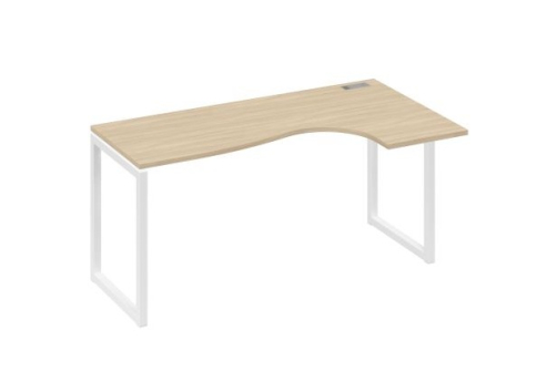 Стол эргономичный правый Мира Одри, цвет дуб скандинавский + белый