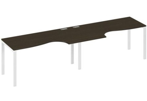 Рабочая станция эргономичная (2х160) Мира Нумо, цвет венге + белый