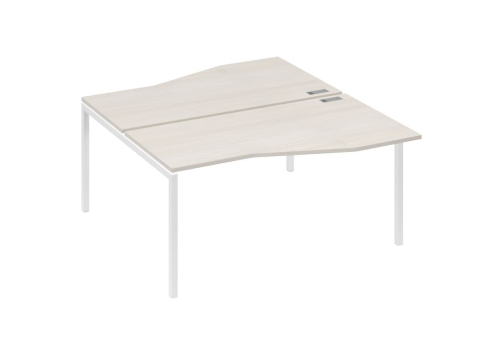 Рабочая станция эргономичная 2х160 Техно Мира Лофт, цвет дуб шамони + белый