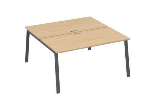 Рабочая станция 2х160 Мира Трио, цвет натуральный дуб + антрацит