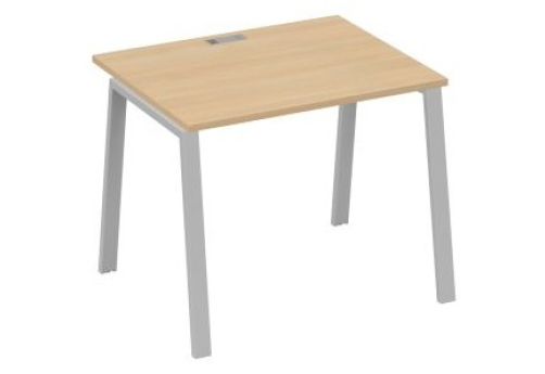 Стол письменный Мира Трио, цвет натуральный дуб + серый