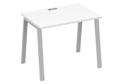 Стол письменный Мира Трио, цвет белый премиум + серый