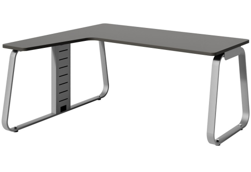 Рабочая станция эргономичная левая (углы прямые) Валетта Антрацит, цвет антрацит