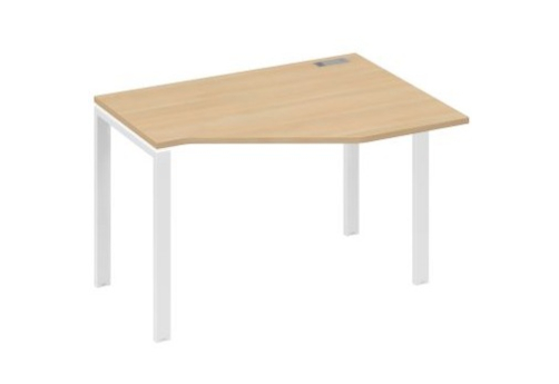 Стол эргономичный правый Мира Нумо, цвет натуральный дуб + белый