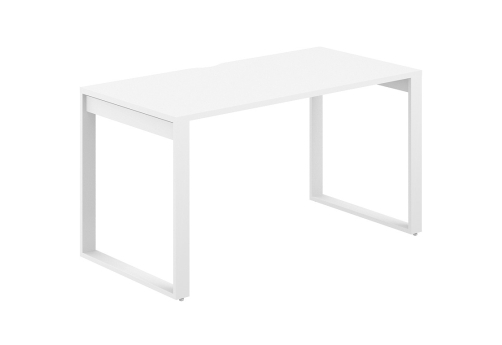 Стол рабочий с вырезом Фламинго, цвет белый + белый