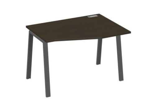 Стол эргономичный правый 120 Мира Трио, цвет венге + антрацит