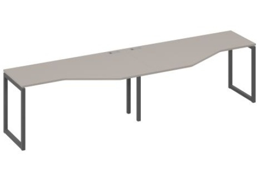 Рабочая станция эргономичная (2х160) Мира Одри, цвет мокко премиум + антрацит