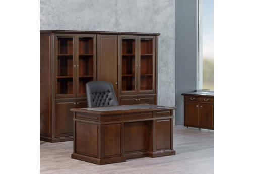 Стол письменный 5 ящиков Бьюмонт, цвет темный орех