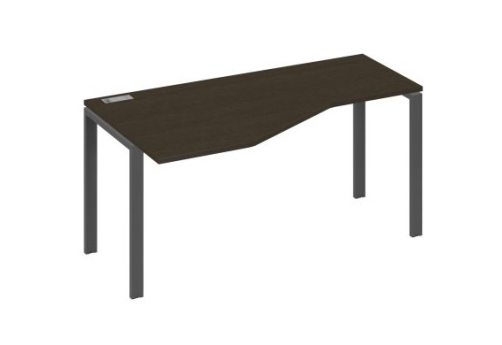 Стол эргономичный левый Мира Нумо, цвет венге + антрацит