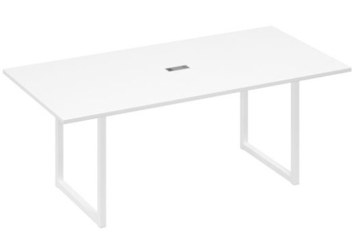 Стол для переговоров прямоугольный Мира Одри, цвет белый премиум + белый