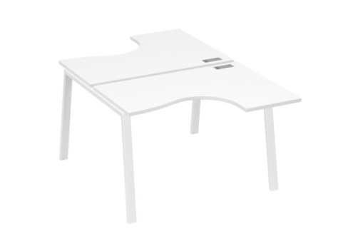 Рабочая станция эргономичная 2х120 Мира Трио, цвет белый премиум + белый