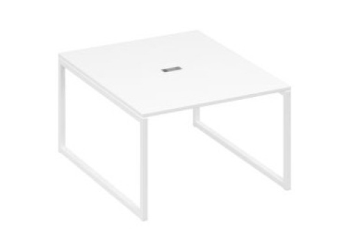 Стол для переговоров прямоугольный Мира Одри, цвет белый премиум + белый